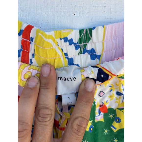 NWT Anthropologie Maeve Straight Leg Pull On Silky Pants, Sz S - Picture 9 of 9